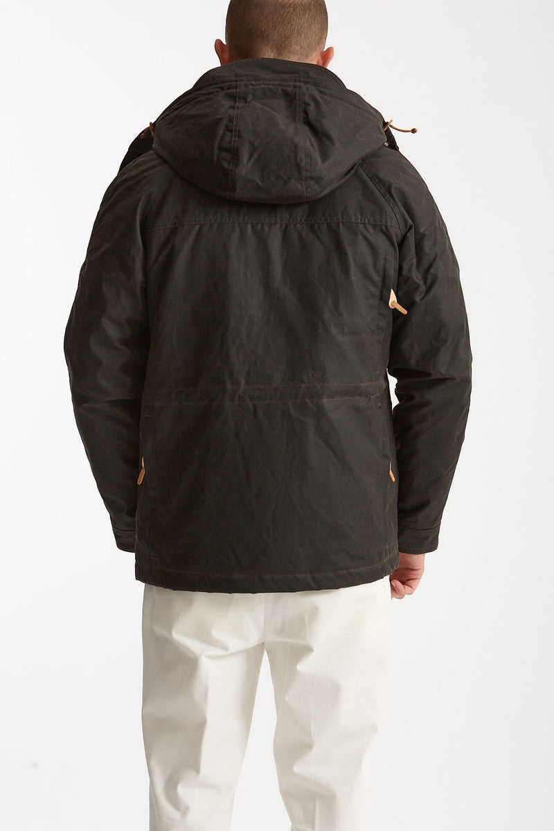 Parka FISHERMAN PARKA in cotone cerato marrone men Manifattura ceccarelli - 2