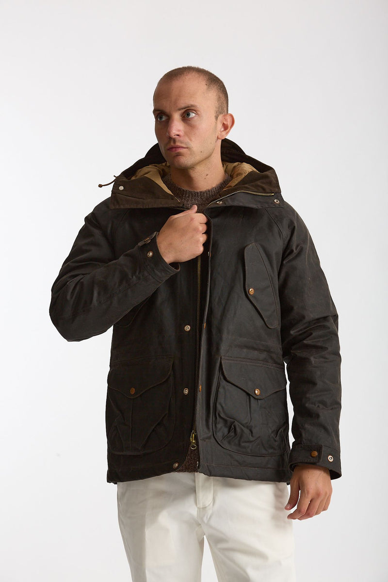 Parka FISHERMAN PARKA in cotone cerato marrone men Manifattura ceccarelli - 3