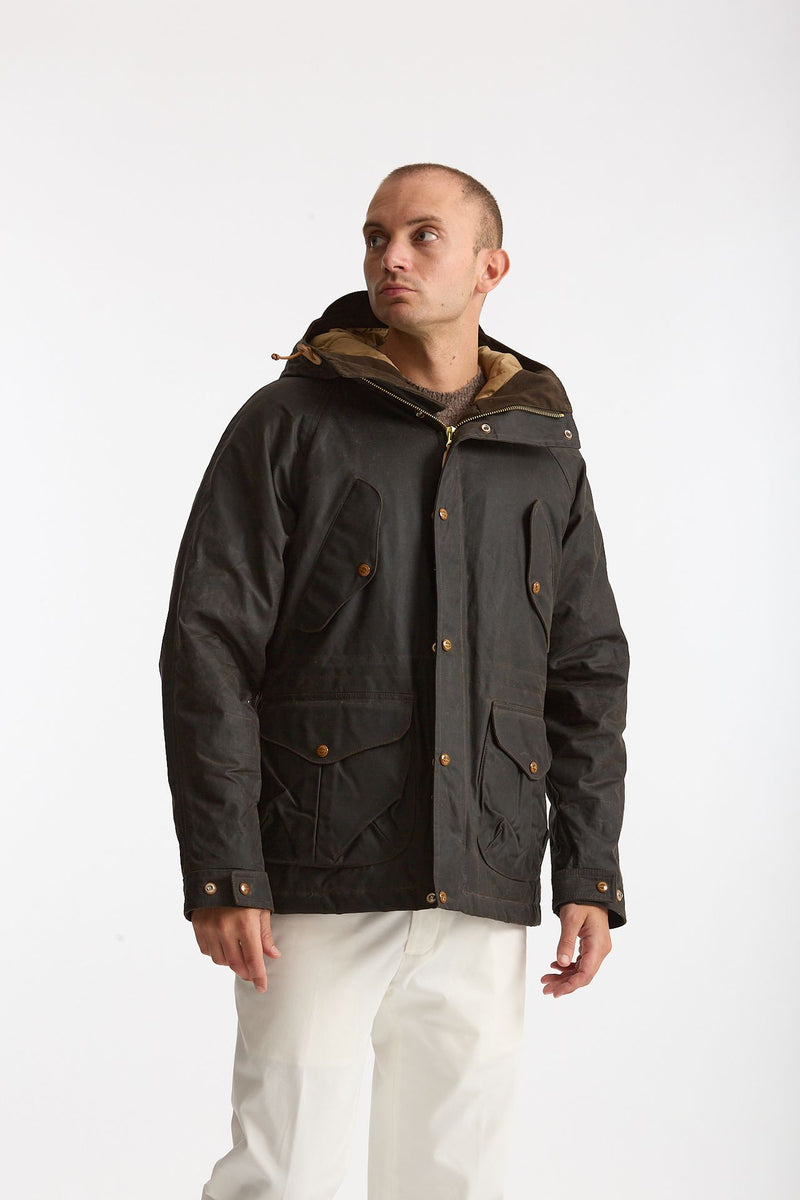 Parka FISHERMAN PARKA in cotone cerato marrone men Manifattura ceccarelli - 4
