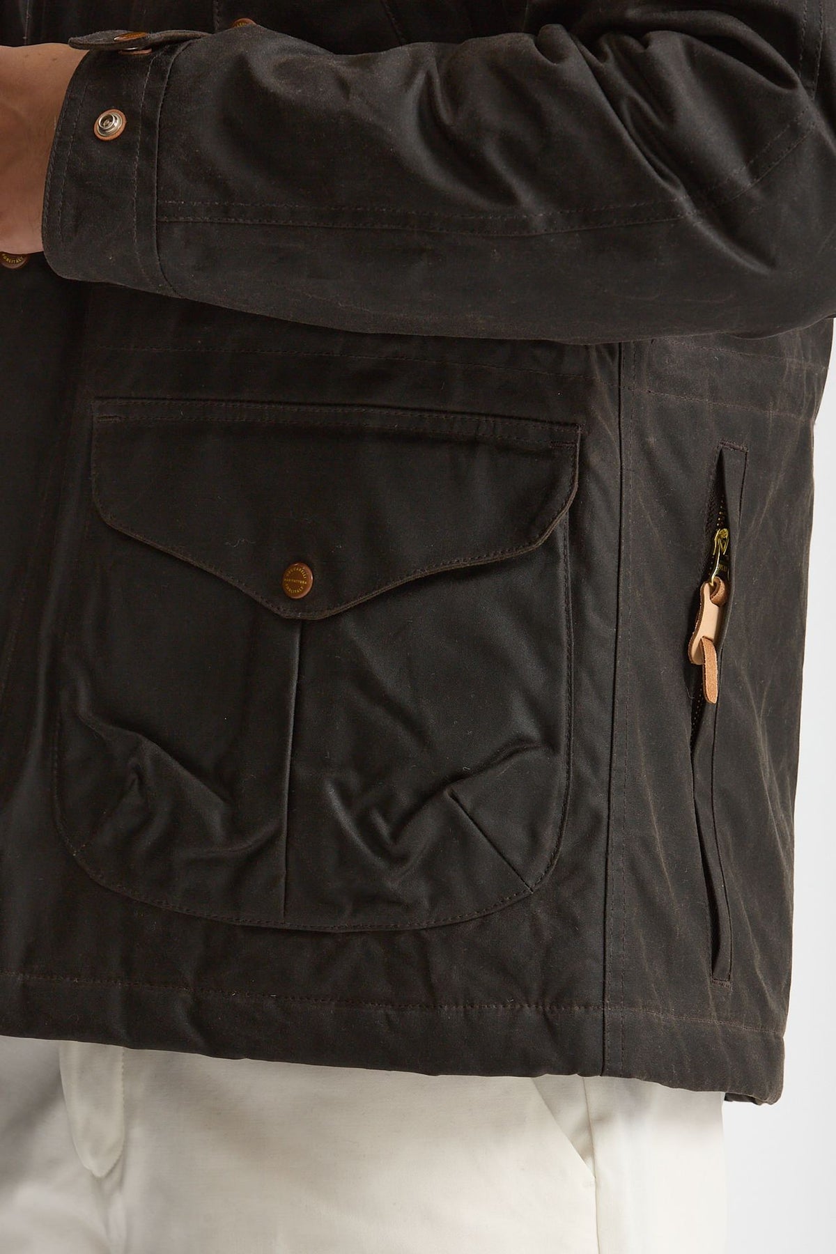 Parka FISHERMAN PARKA in cotone cerato marrone men Manifattura ceccarelli - 5