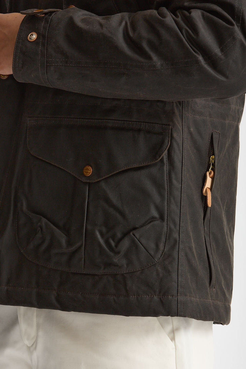 Parka FISHERMAN PARKA in cotone cerato marrone men Manifattura ceccarelli - 5
