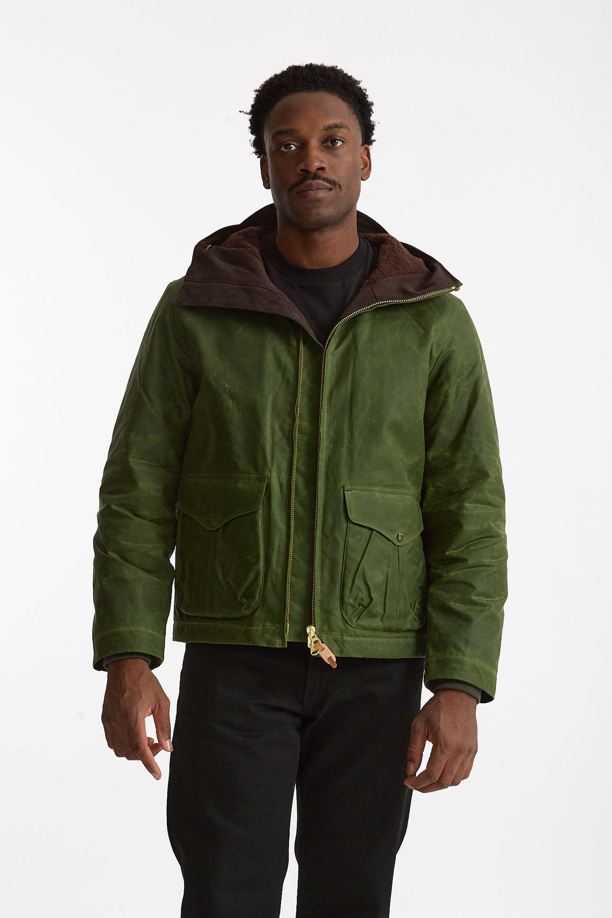 Giubbotto BLAZER COAT in cotone cerato verde men Manifattura ceccarelli - 2