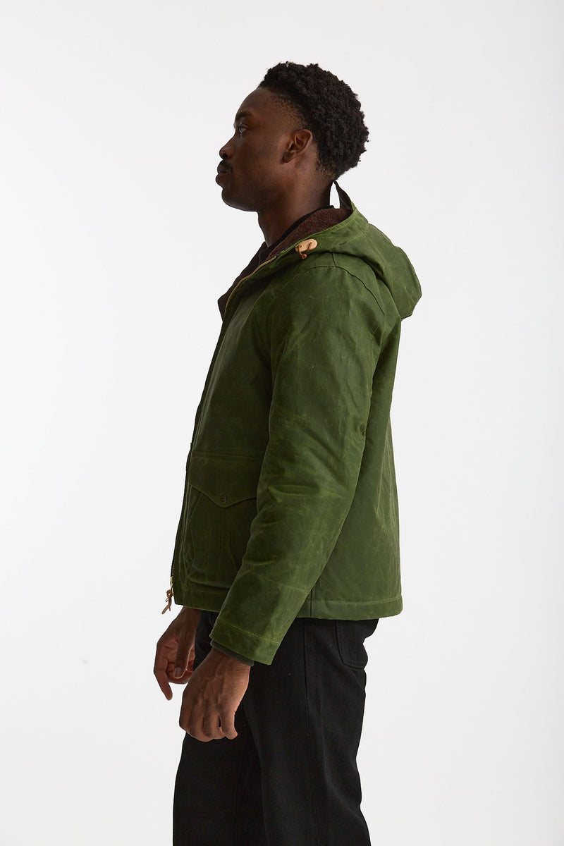 Giubbotto BLAZER COAT in cotone cerato verde men Manifattura ceccarelli - 1