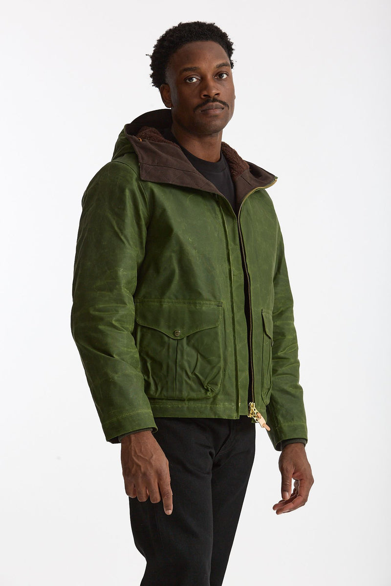Giubbotto BLAZER COAT in cotone cerato verde men Manifattura ceccarelli - 4