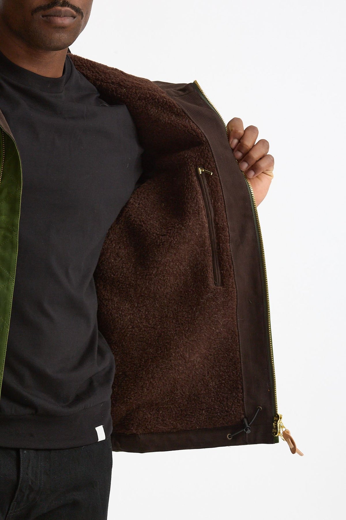 Giubbotto BLAZER COAT in cotone cerato verde men Manifattura ceccarelli - 8