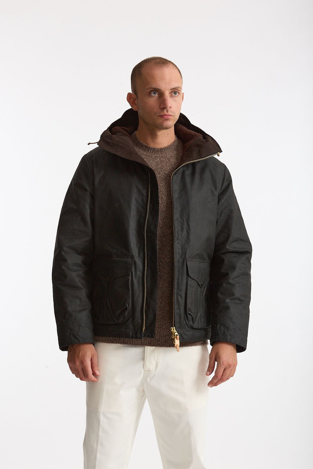 Giubbotto BLAZER COAT in cotone cerato nero men Manifattura ceccarelli - 7