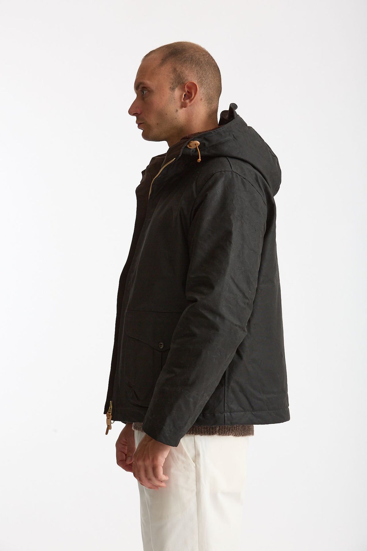 Giubbotto BLAZER COAT in cotone cerato nero men Manifattura ceccarelli - 2