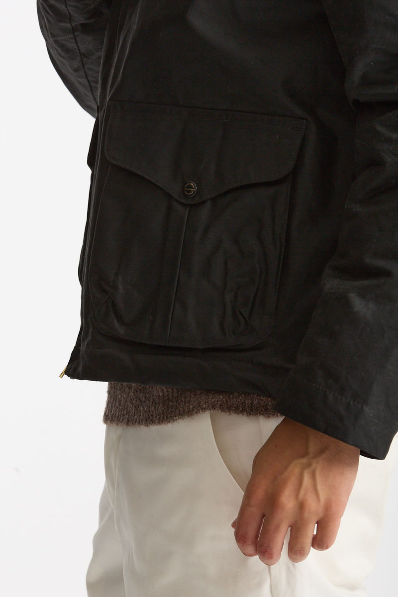Giubbotto BLAZER COAT in cotone cerato nero men Manifattura ceccarelli - 6