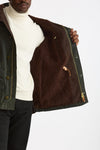 Giaccone TEDDY LINED in cotone cerato verdone men Manifattura ceccarelli - 5