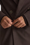 Giacca doppiopetto marrone men Marsēm - 6