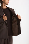 Giacca doppiopetto marrone men Marsēm - 9