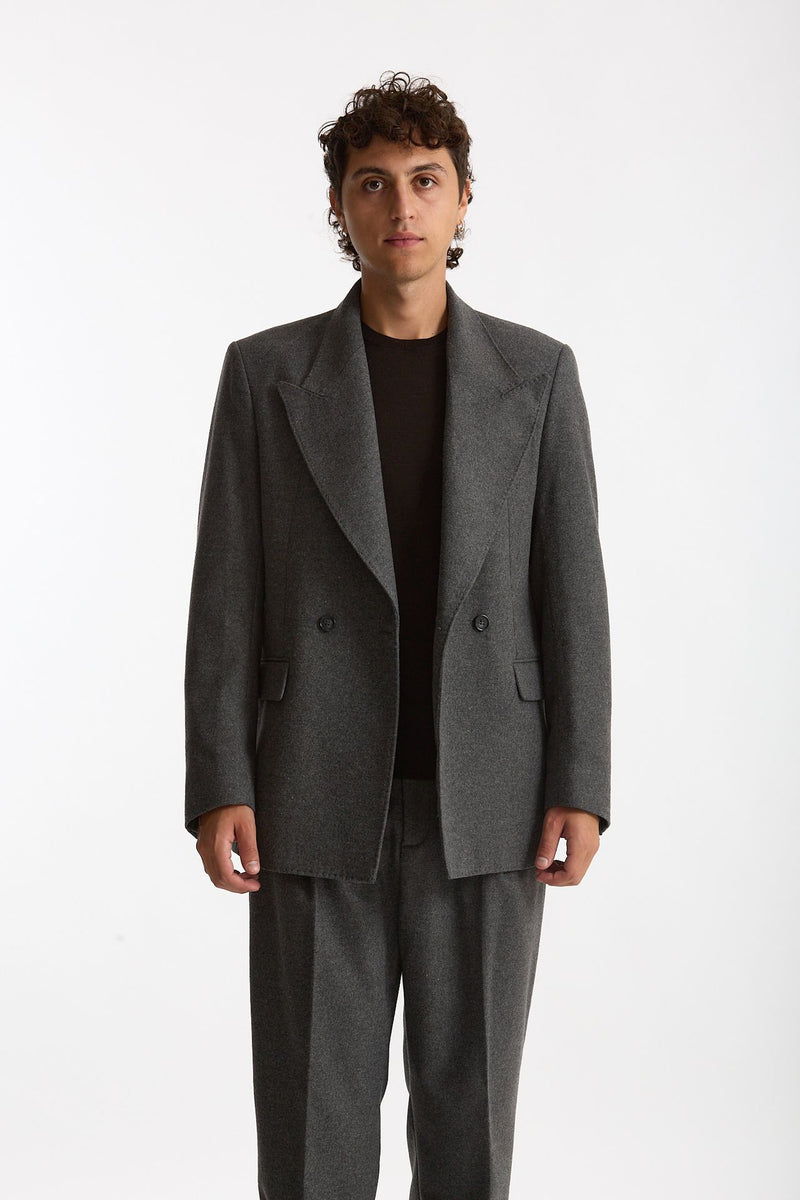 Giacca doppiopetto grigio men Marsēm - 1