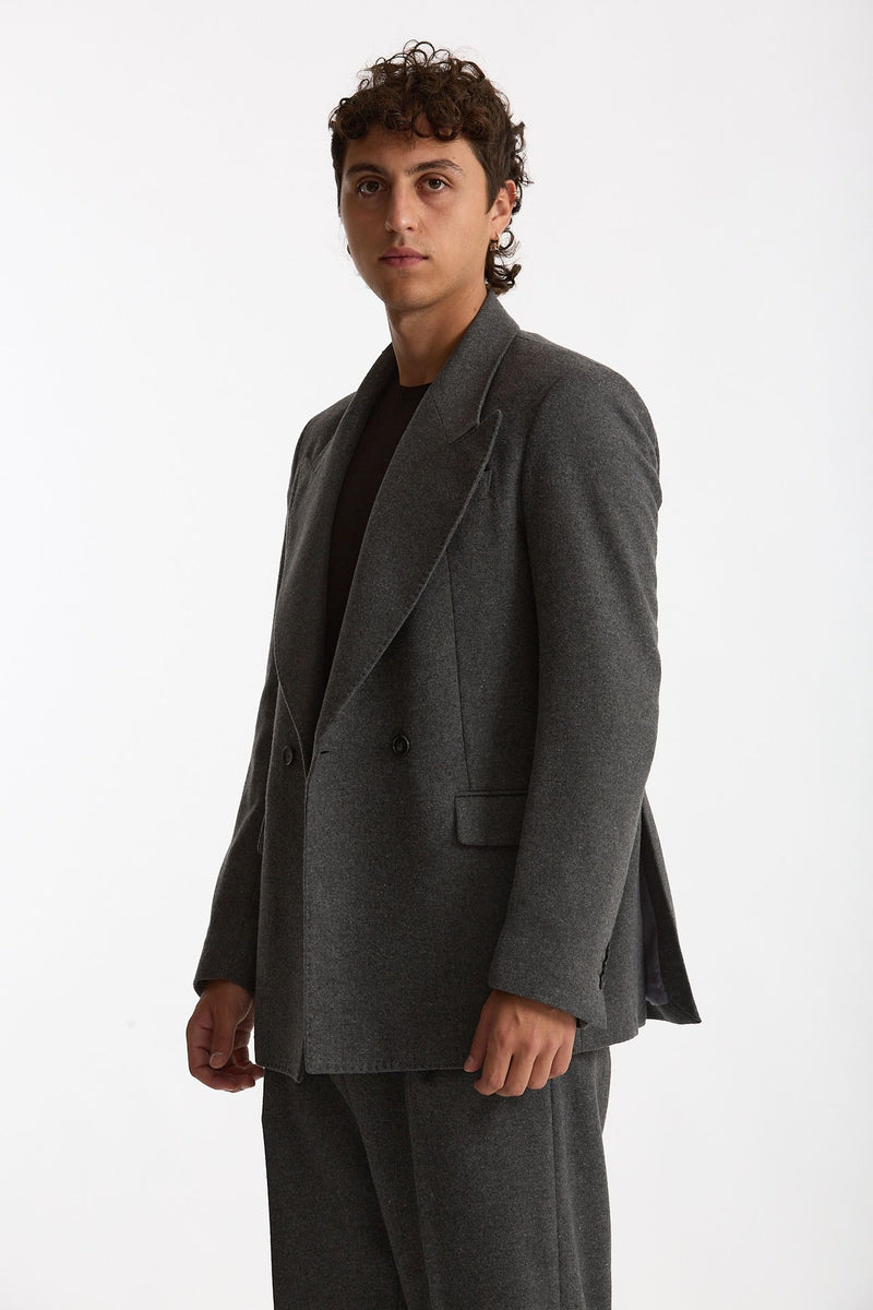 Giacca doppiopetto grigio men Marsēm - 5