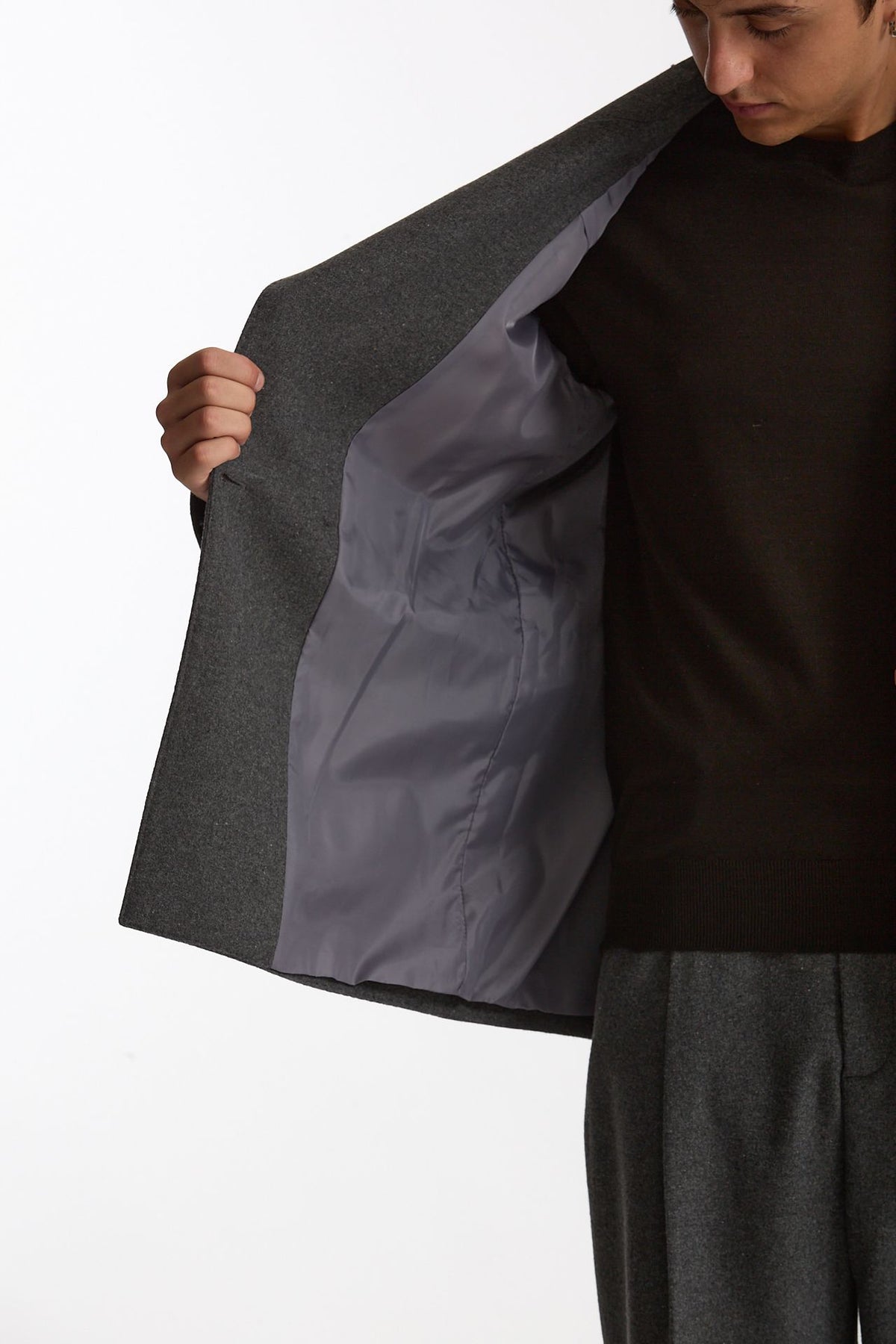 Giacca doppiopetto grigio men Marsēm - 7