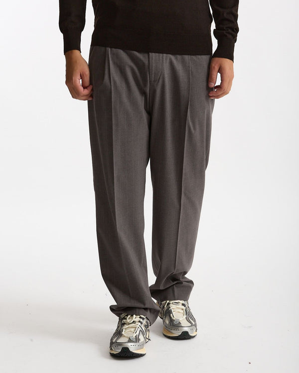 Pantalone gamba ampia gessato grigio men Marsēm
