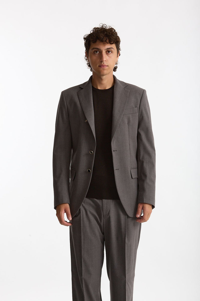 Giacca monopetto gessato grigio men Marsēm - 3