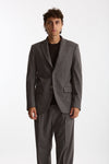 Giacca monopetto gessato grigio men Marsēm - 8