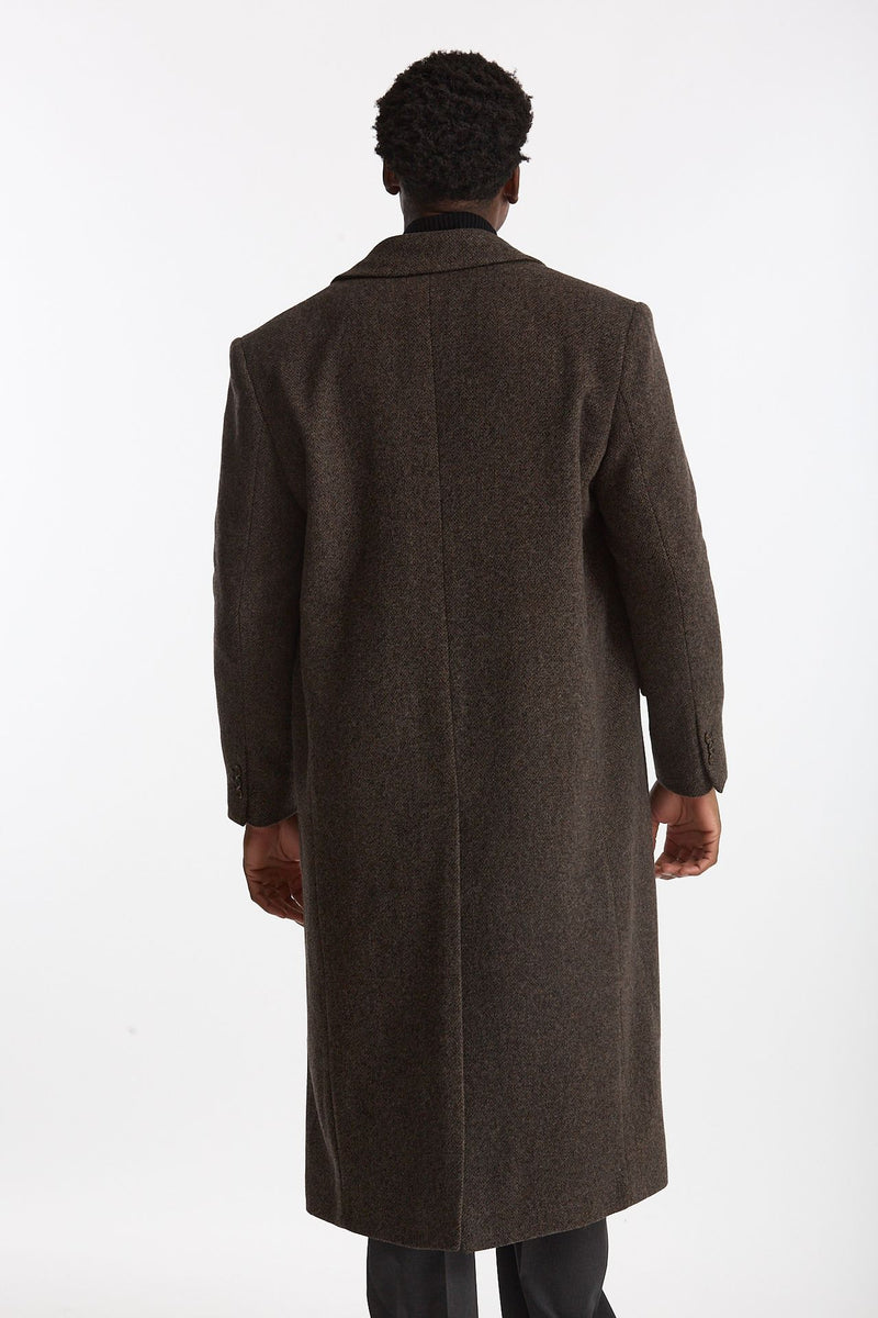 Cappotto doppiopetto spigato marrone men Marsēm - 4