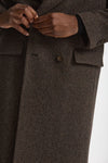 Cappotto doppiopetto spigato marrone men Marsēm - 5