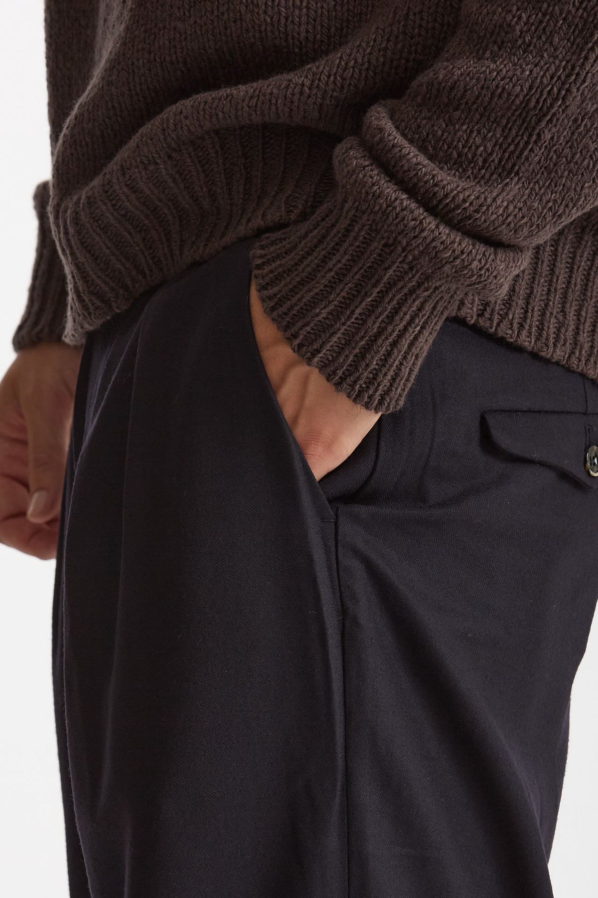 Pantalone KAY BAGGY in lana stretch men Nine in the morning - 6