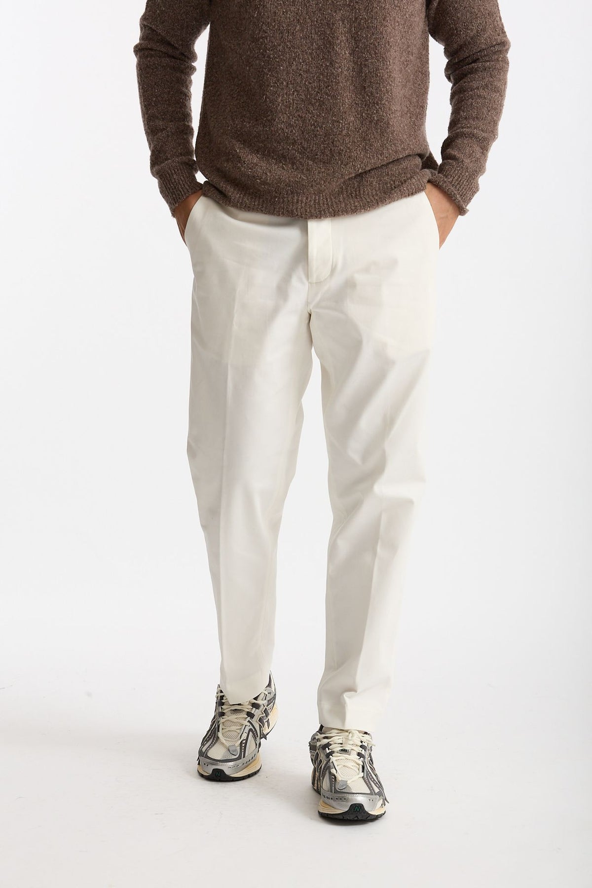 Pantalone GIOVE in cotone stretch bianco men Nine in the morning - 2
