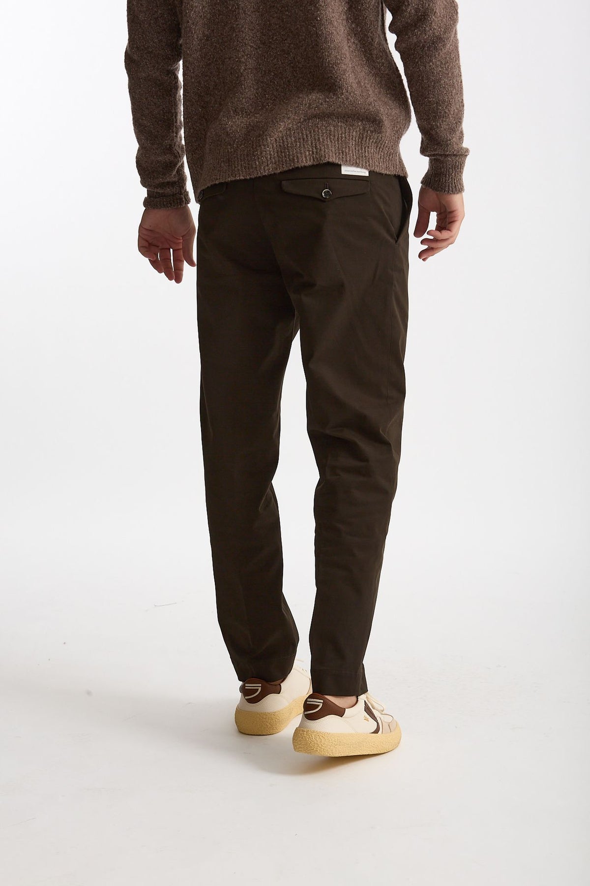 Pantalone GIOVE in cotone stretch marrone men Nine in the morning - 3