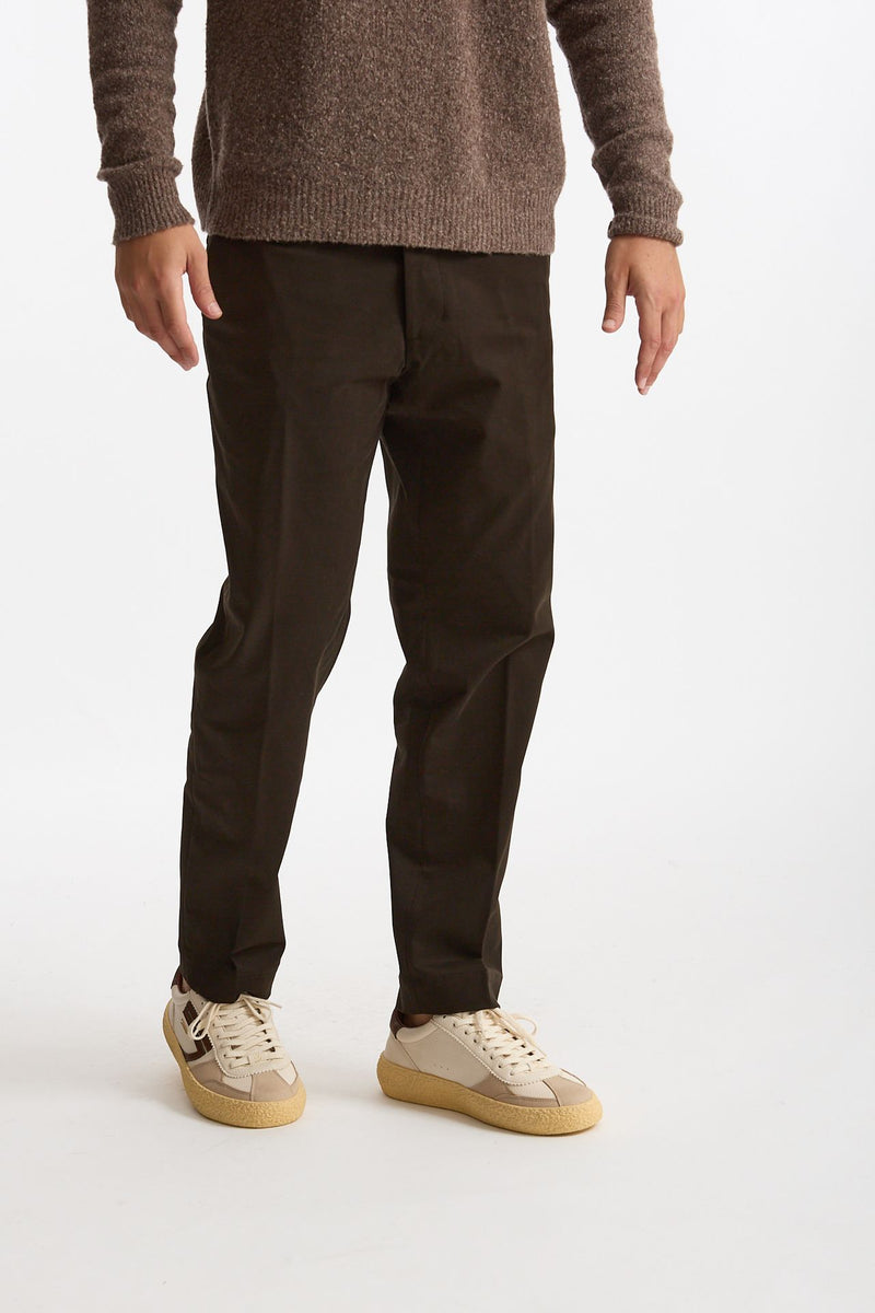 Pantalone GIOVE in cotone stretch marrone men Nine in the morning - 4