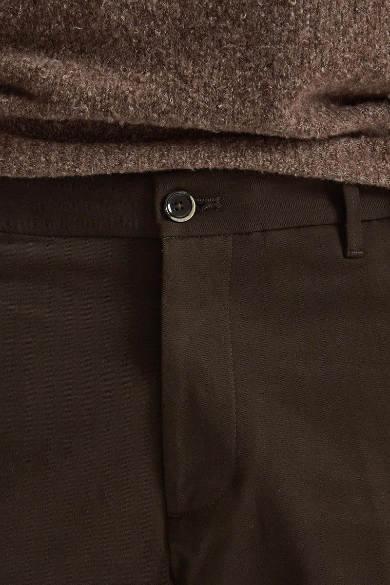 Pantalone GIOVE in cotone stretch marrone men Nine in the morning - 5