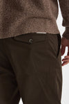 Pantalone GIOVE in cotone stretch marrone men Nine in the morning - 7