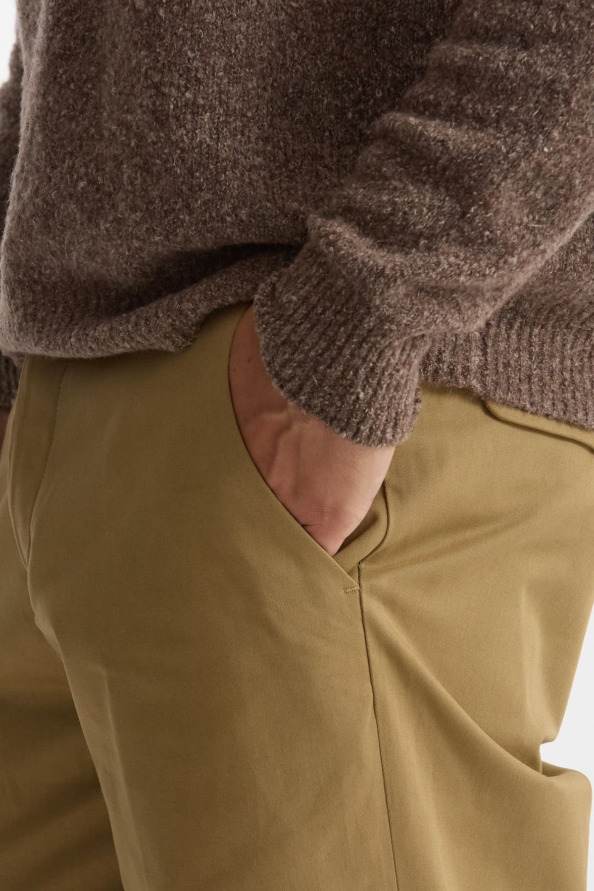 Pantalone GIOVE in cotone stretch cammello men Nine in the morning - 6