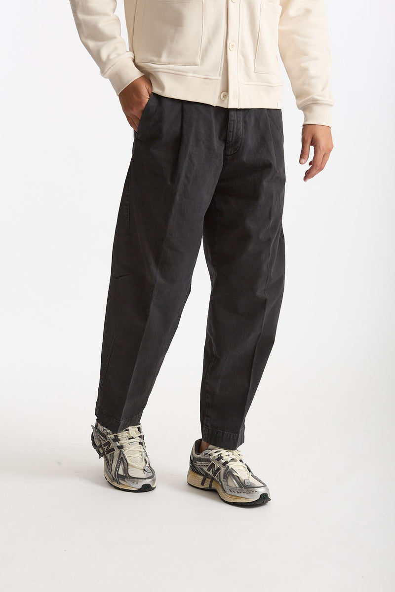 Pantalone GIULIO CARROT in cotone fermo antracite men Nine in the morning - 4
