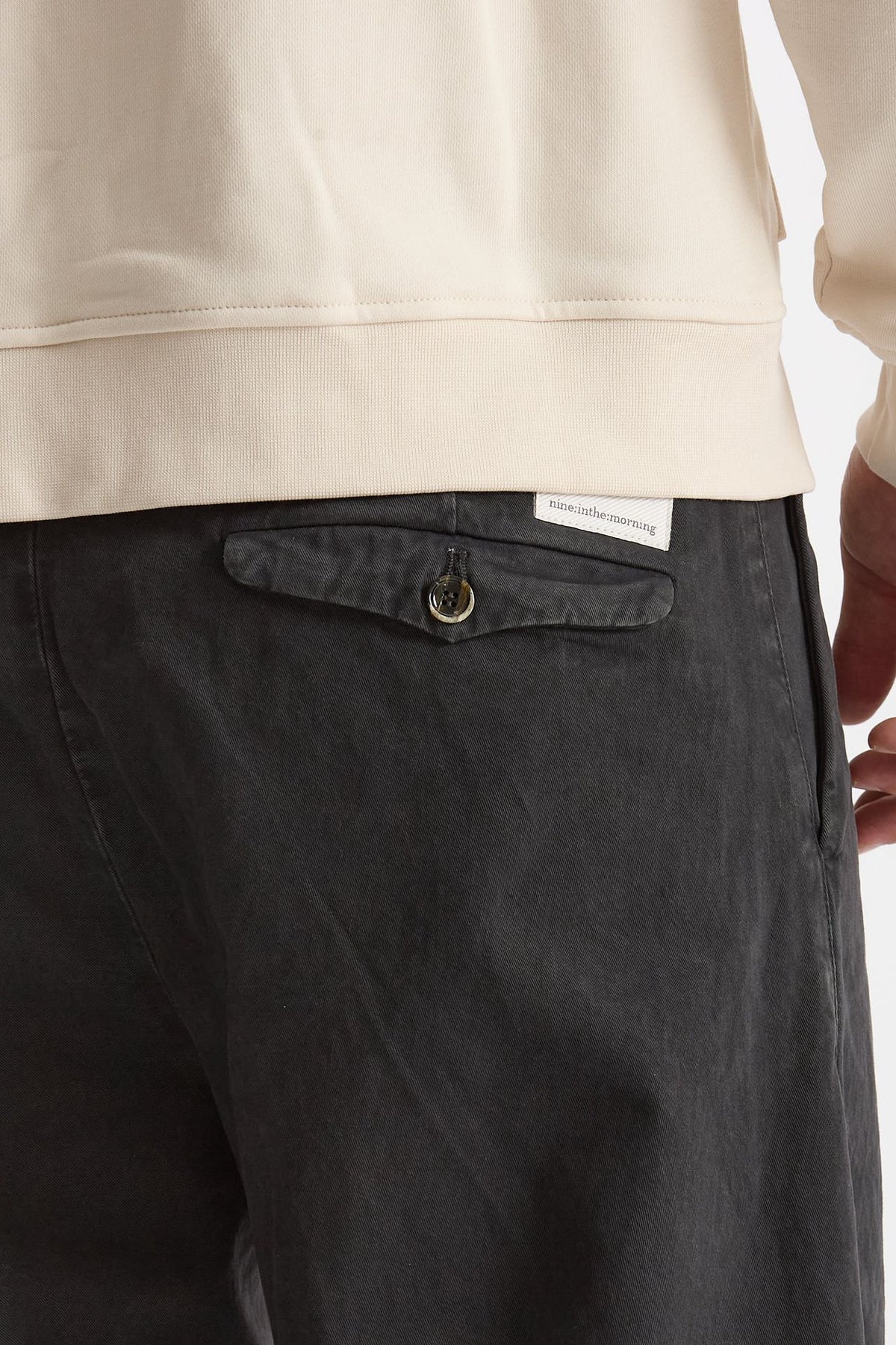 Pantalone GIULIO CARROT in cotone fermo antracite men Nine in the morning - 6