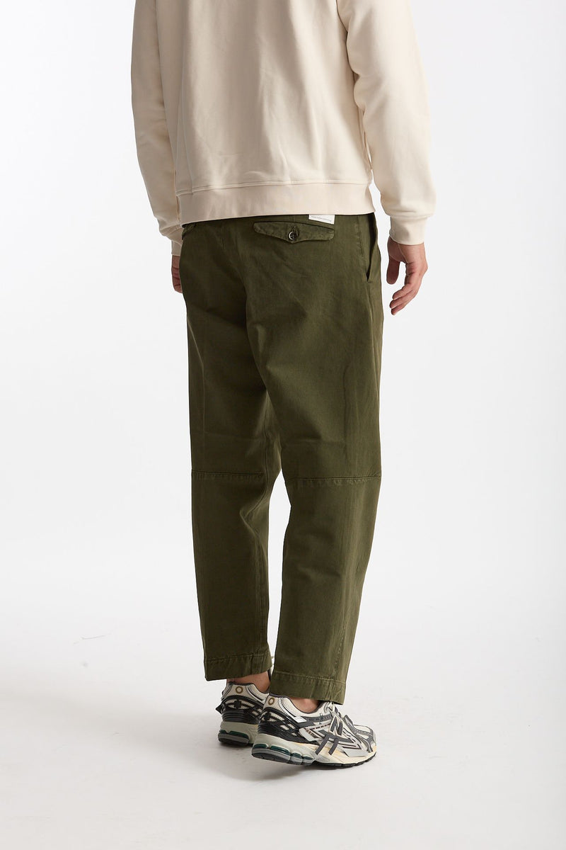 Pantalone GIULIO CARROT in cotone fermo verde men Nine in the morning - 3