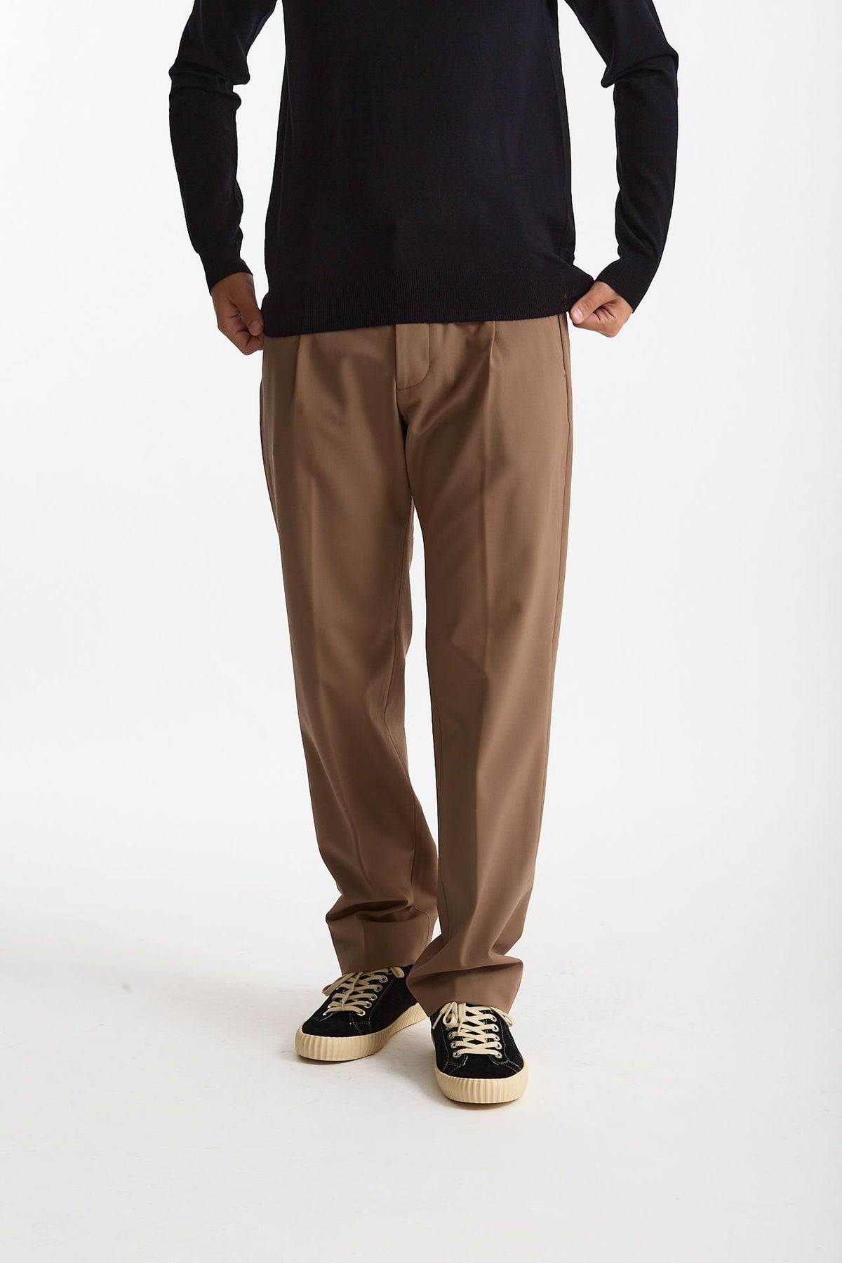 Pantalone FOLD 2 in lana stretch cammello men Nine in the morning - 2