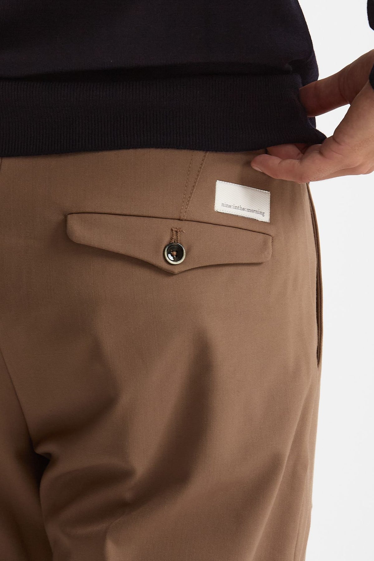 Pantalone FOLD 2 in lana stretch cammello men Nine in the morning - 5