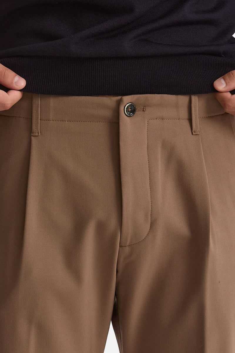 Pantalone FOLD 2 in lana stretch cammello men Nine in the morning - 6