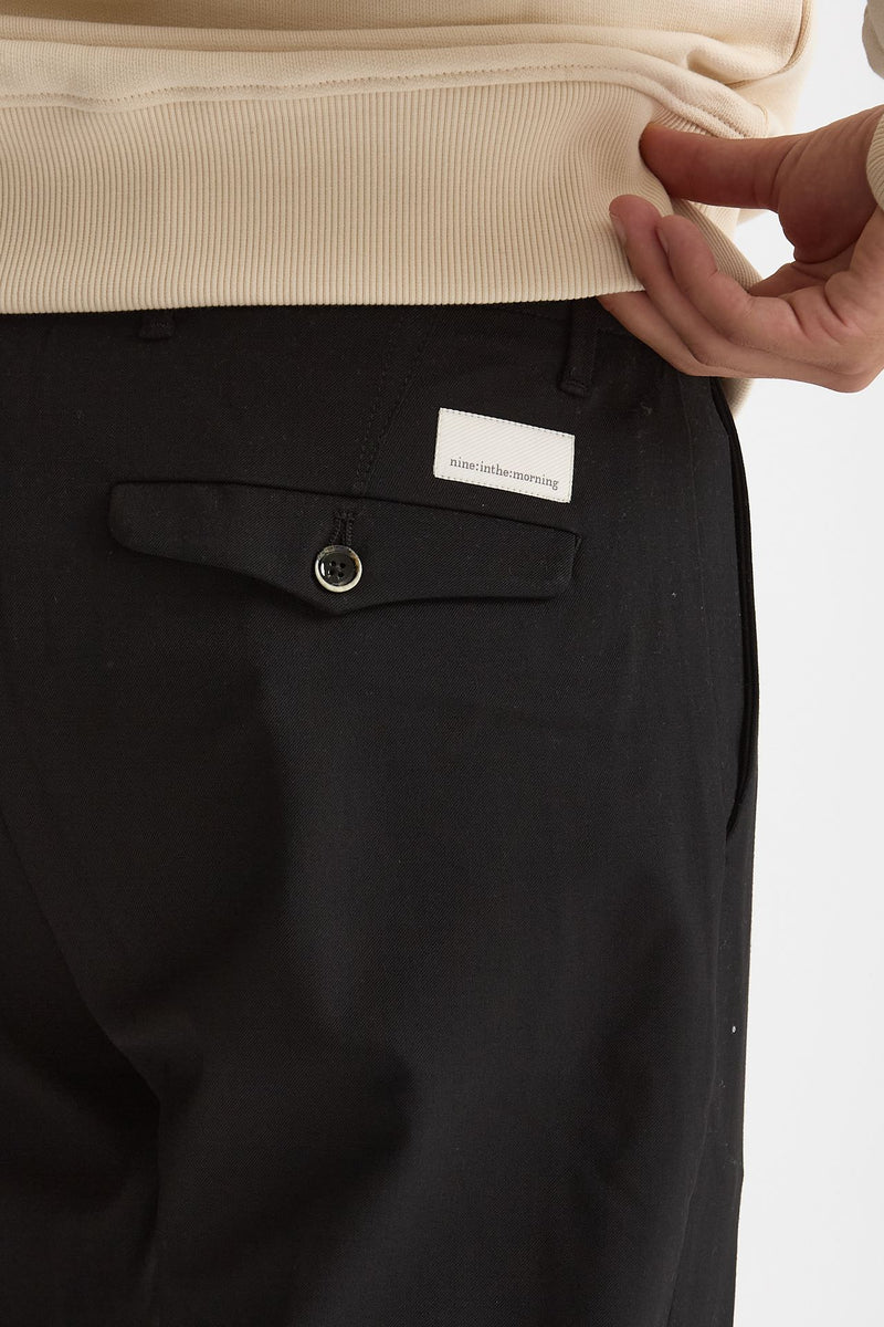 Pantalone FOLD 2 in lana stretch nero men Nine in the morning - 7
