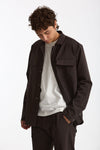 Overshirt lana e poliestere stretch marrone men Nine in the morning - 1