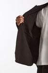 Overshirt lana e poliestere stretch marrone men Nine in the morning - 5