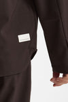 Overshirt lana e poliestere stretch marrone men Nine in the morning - 9