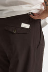 Pantalone FOLD 2 in lana stretch marrone men Nine in the morning - 7