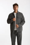 Overshirt lana e poliestere stretch grigio men Nine in the morning - 2