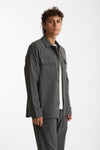 Overshirt lana e poliestere stretch grigio men Nine in the morning - 3
