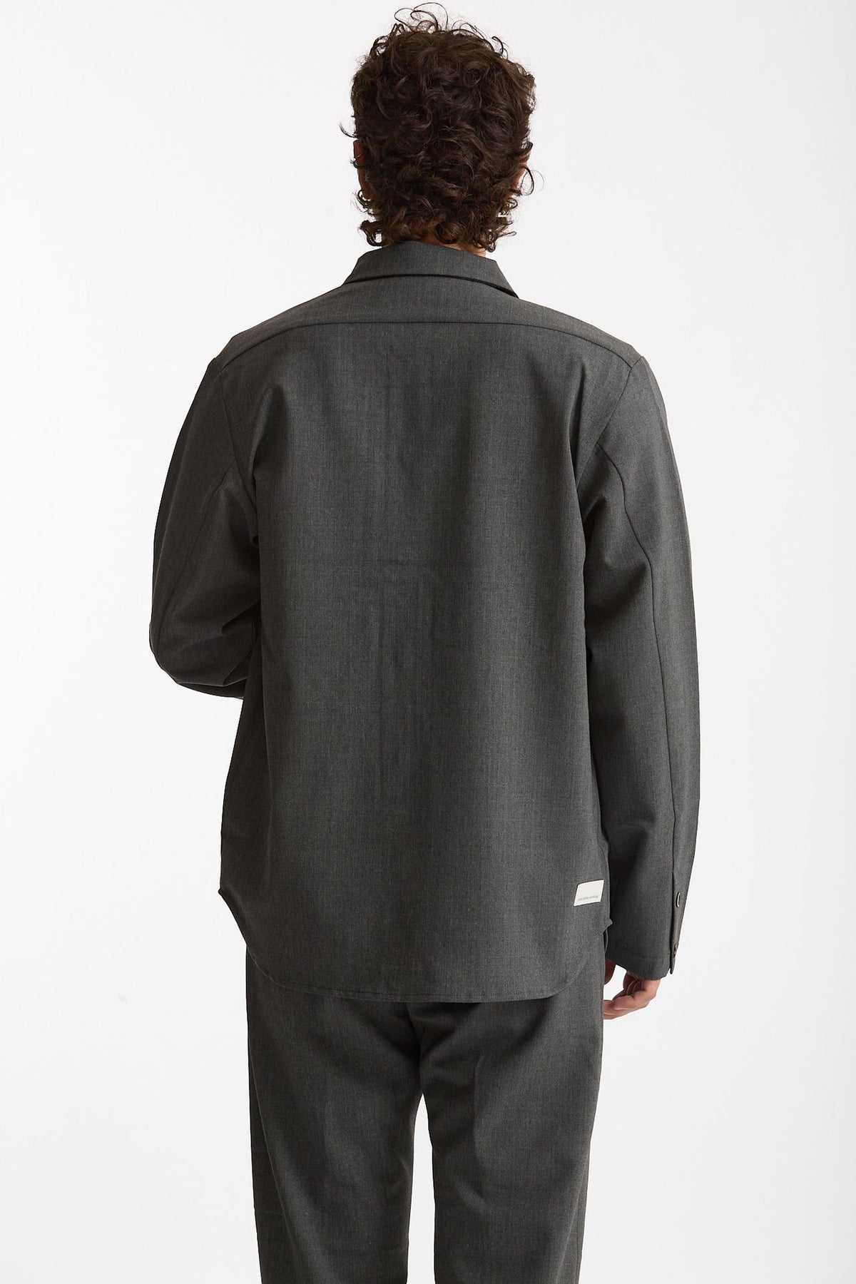 Overshirt lana e poliestere stretch grigio men Nine in the morning - 4