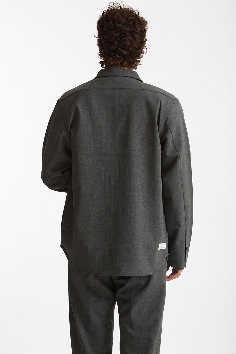 Overshirt lana e poliestere stretch grigio men Nine in the morning - 4