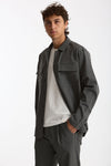 Overshirt lana e poliestere stretch grigio men Nine in the morning - 5