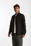 Camicia texana lana e poliestere stretch nero men Nine in the morning - 5