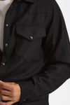 Camicia texana lana e poliestere stretch nero men Nine in the morning - 8