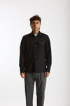 Camicia texana lana e poliestere stretch nero men Nine in the morning - 4