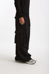 Pantalone cargo LUCIEN CARGO in Lana nero men Nine in the morning - 1